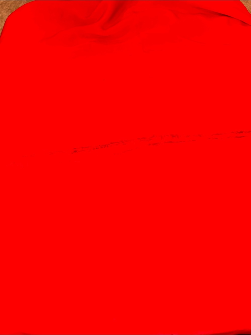 Bright Red Solid Fabric. 3 yards.